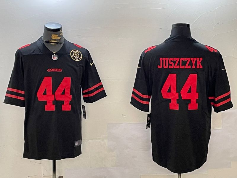 Men San Francisco 49ers #44 Juszczyk Black Second generation 2024 Nike Limited NFL Jersey style 2